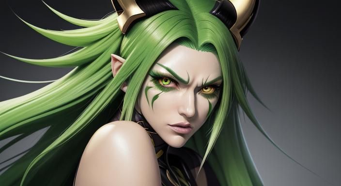 Anime Character Reacts to Cheek Poke: Manga Illustration