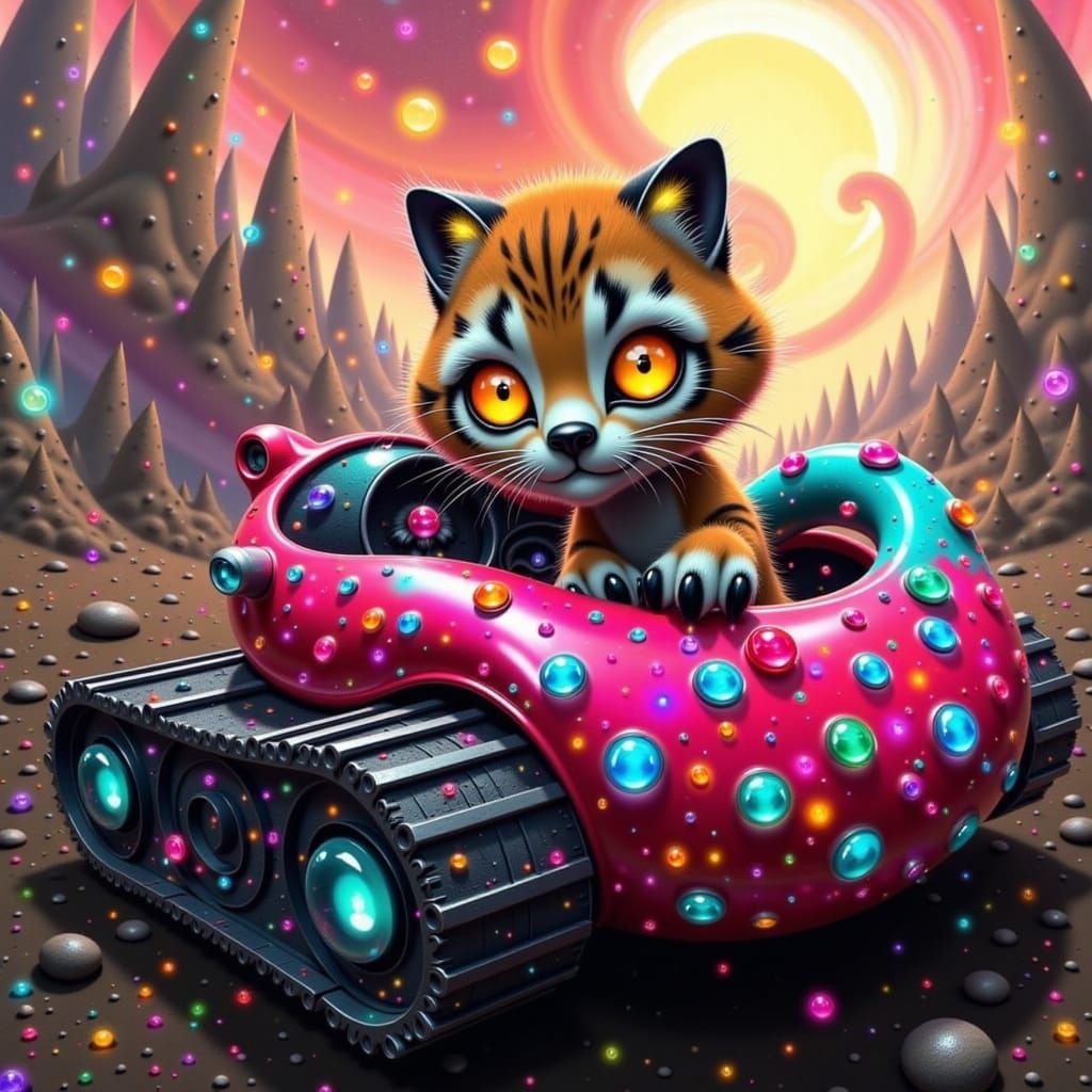 Rainbow Spiral-Galaxy Eyes in Digital Art Style