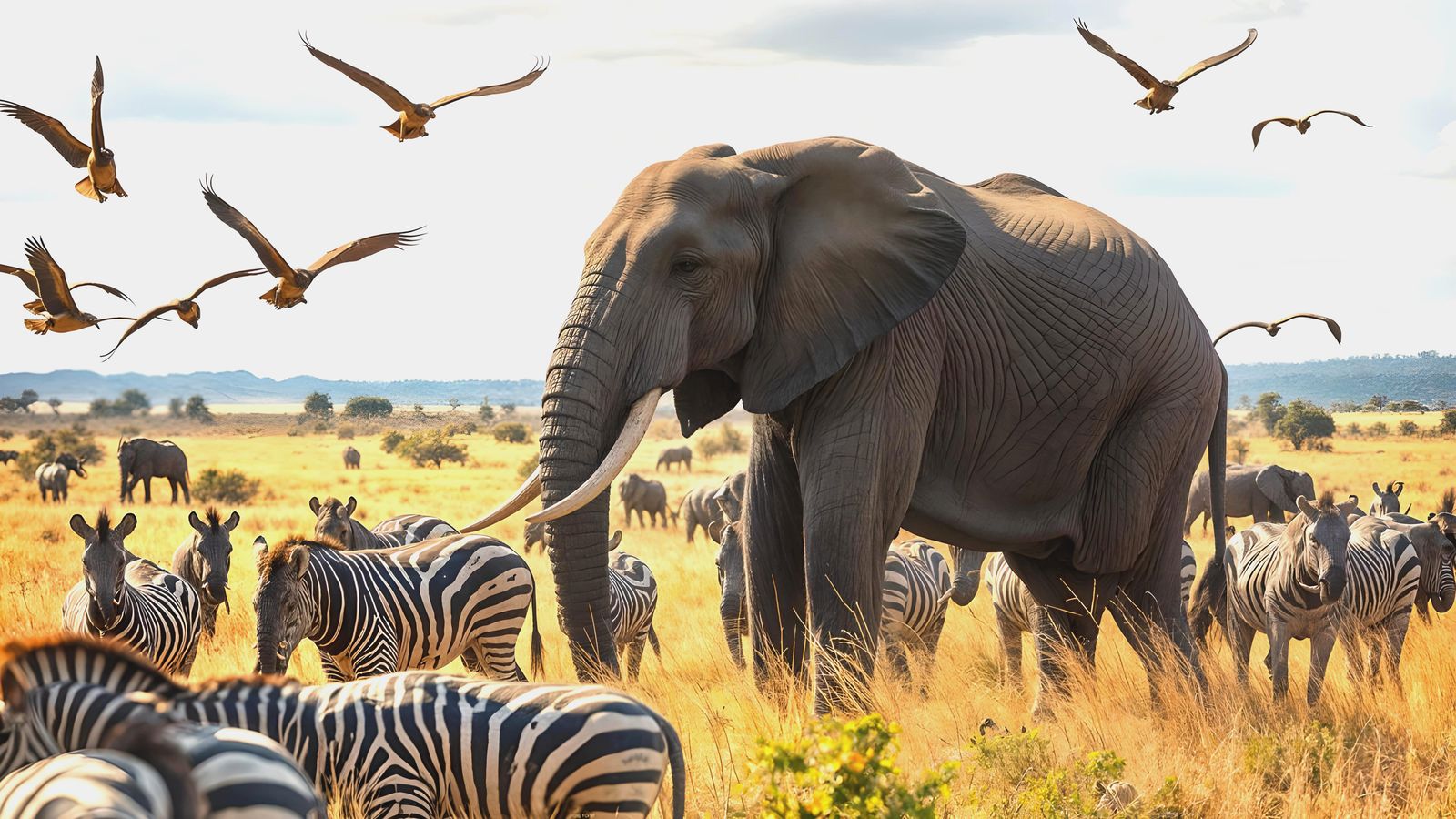 Majestic African Elephant on the Savannah