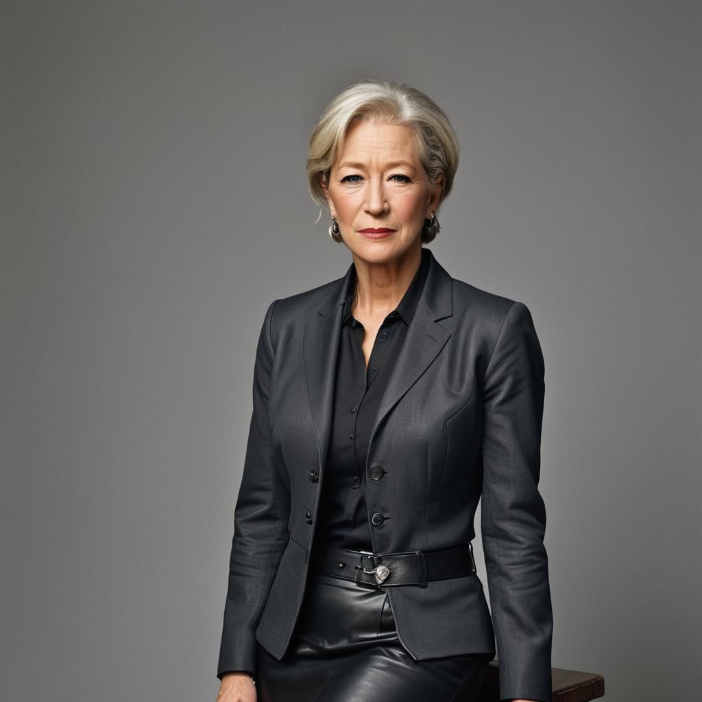 Helen Mirren Inspired Executive Portrait in Bold Colors