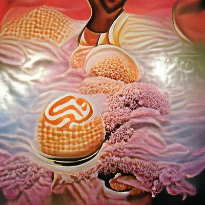 Abstract Funk Portrait in Retro Album Art Style