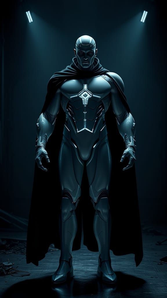 Godlike Warrior in Futuristic Armor