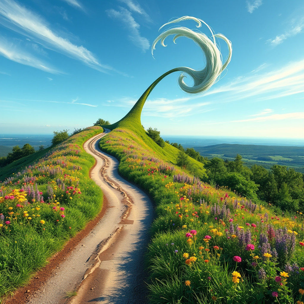 Surreal Bike Trail Ascends to the Sky