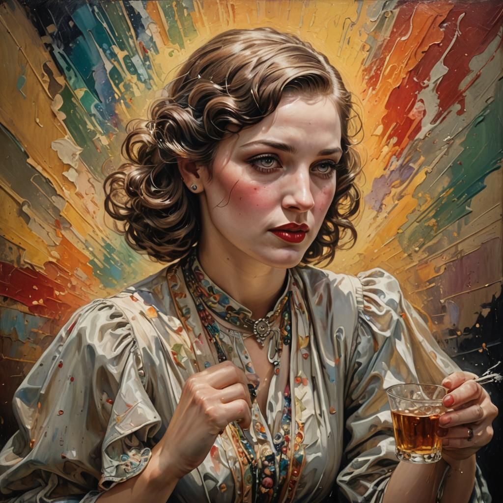 Hyperrealistic 1930s Portrait of a Beguine