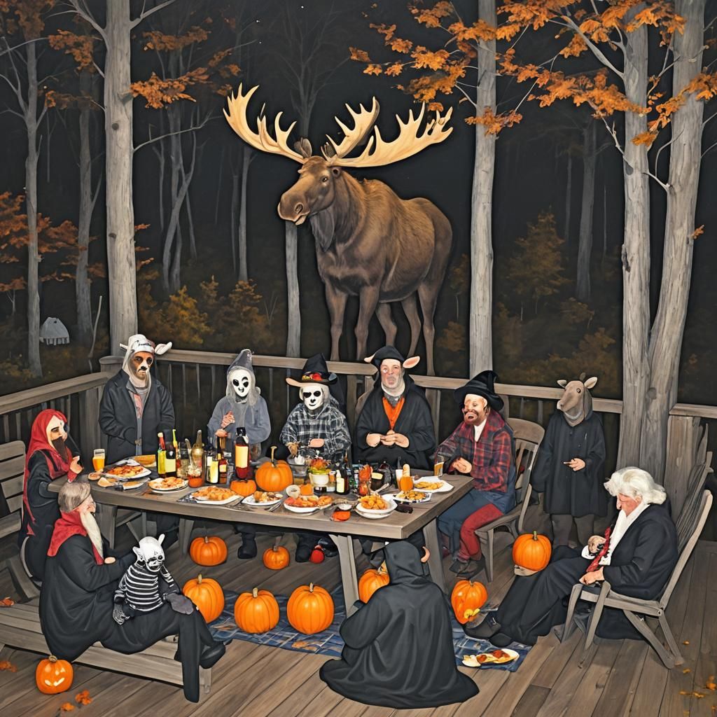 Moose Hosts Halloween Party on Picnic Deck