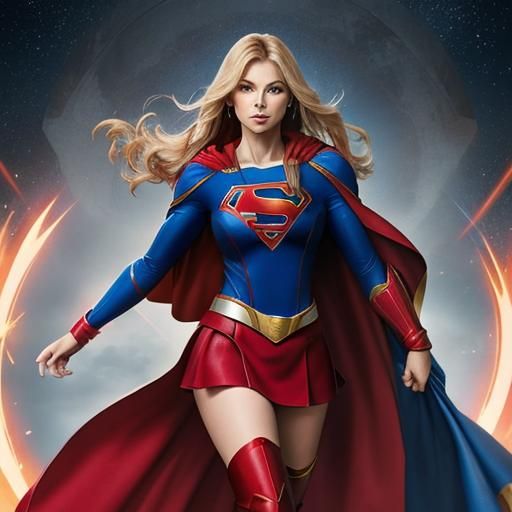 Supergirl in Classic Heroic Pose