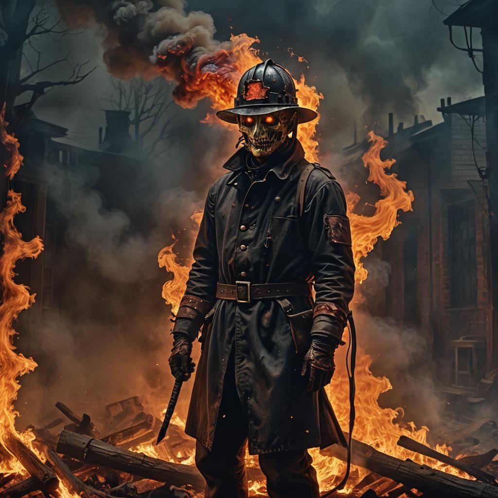 Freddy Krueger: Fireman in Dark Fantasy Style