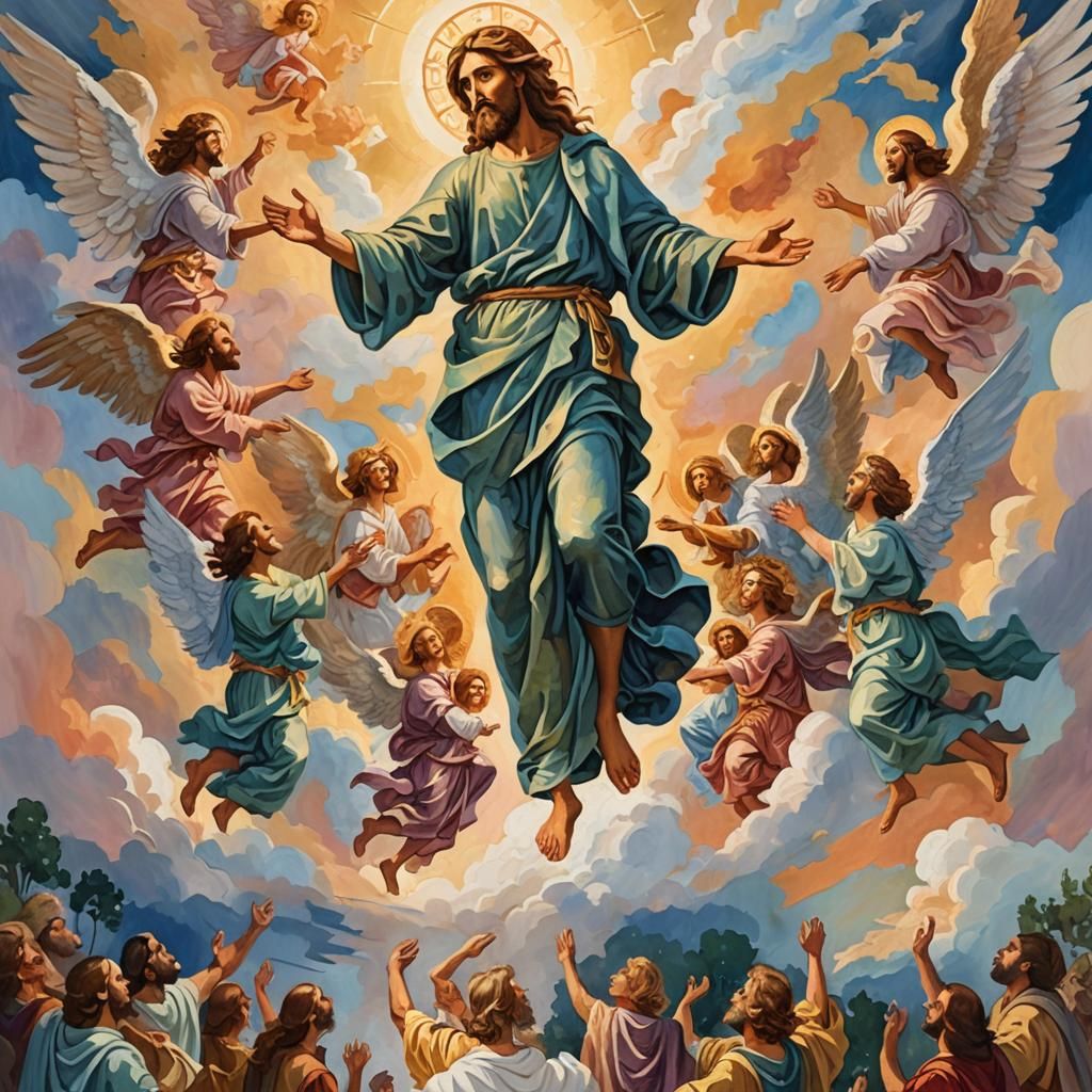 Saint John's Ascension: Impressionist Gouache Masterpiece