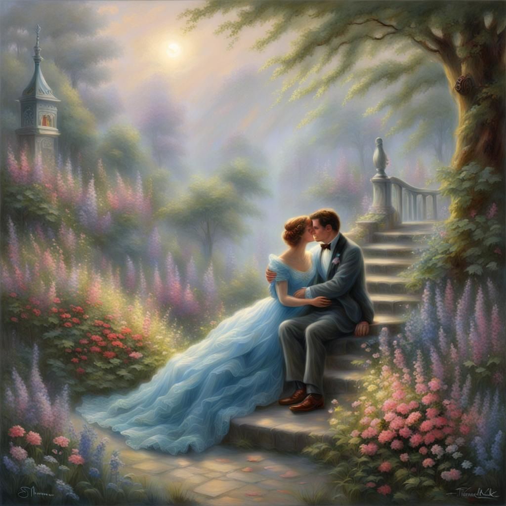 Ethereal Embrace: Woman and Deceased Man