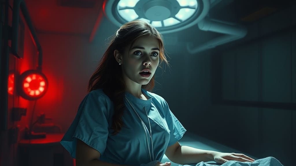 Eerie Hospital Awakening in Gothic Style