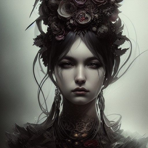 Cursed Goddess Digital Art in Hyper-Realistic Style