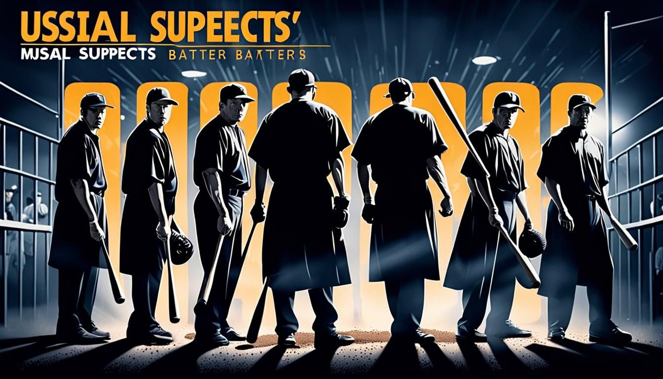Movie Poster: Baseball Batters in Usual Suspects Style
