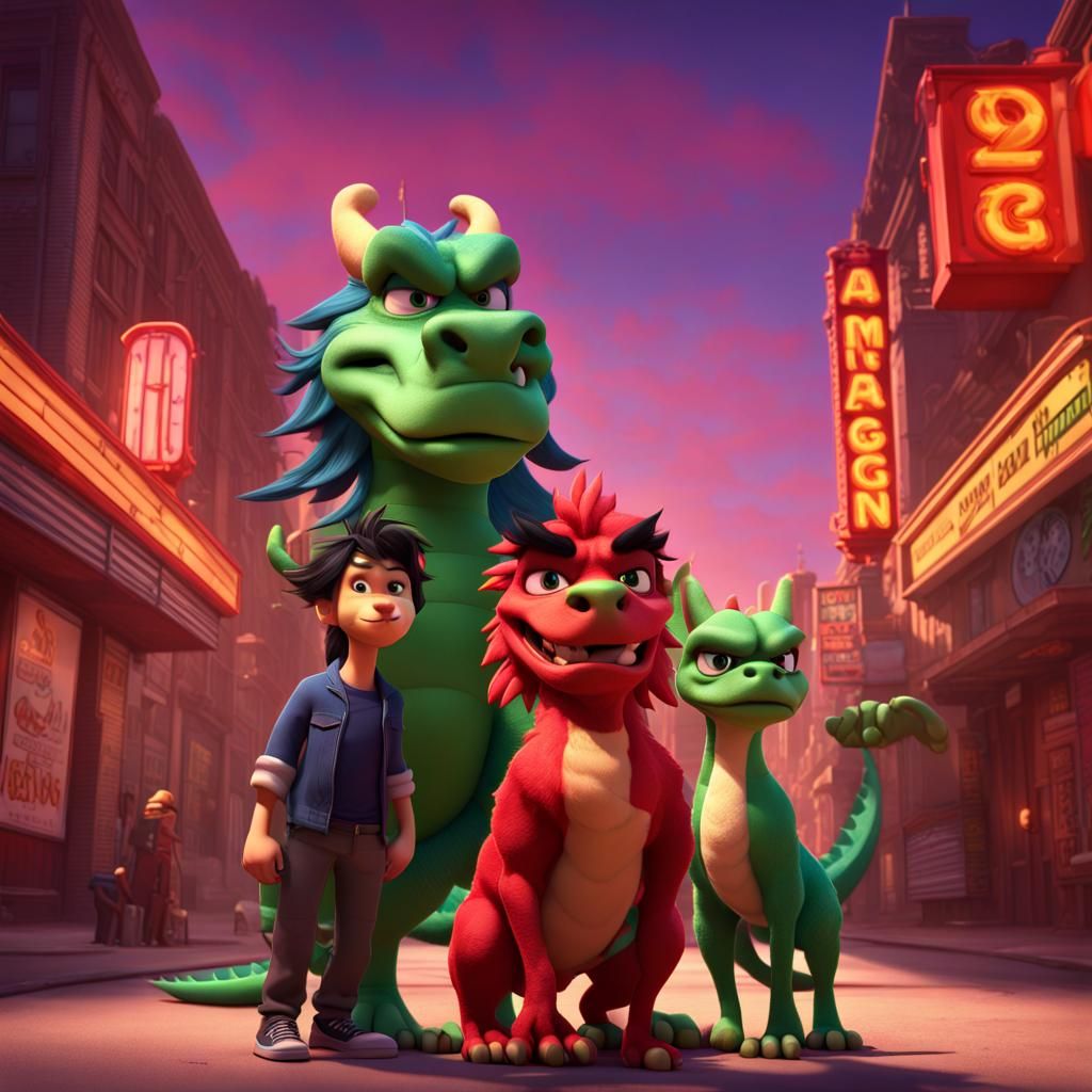 Jake Long and Friends at the Movies: 3D Art