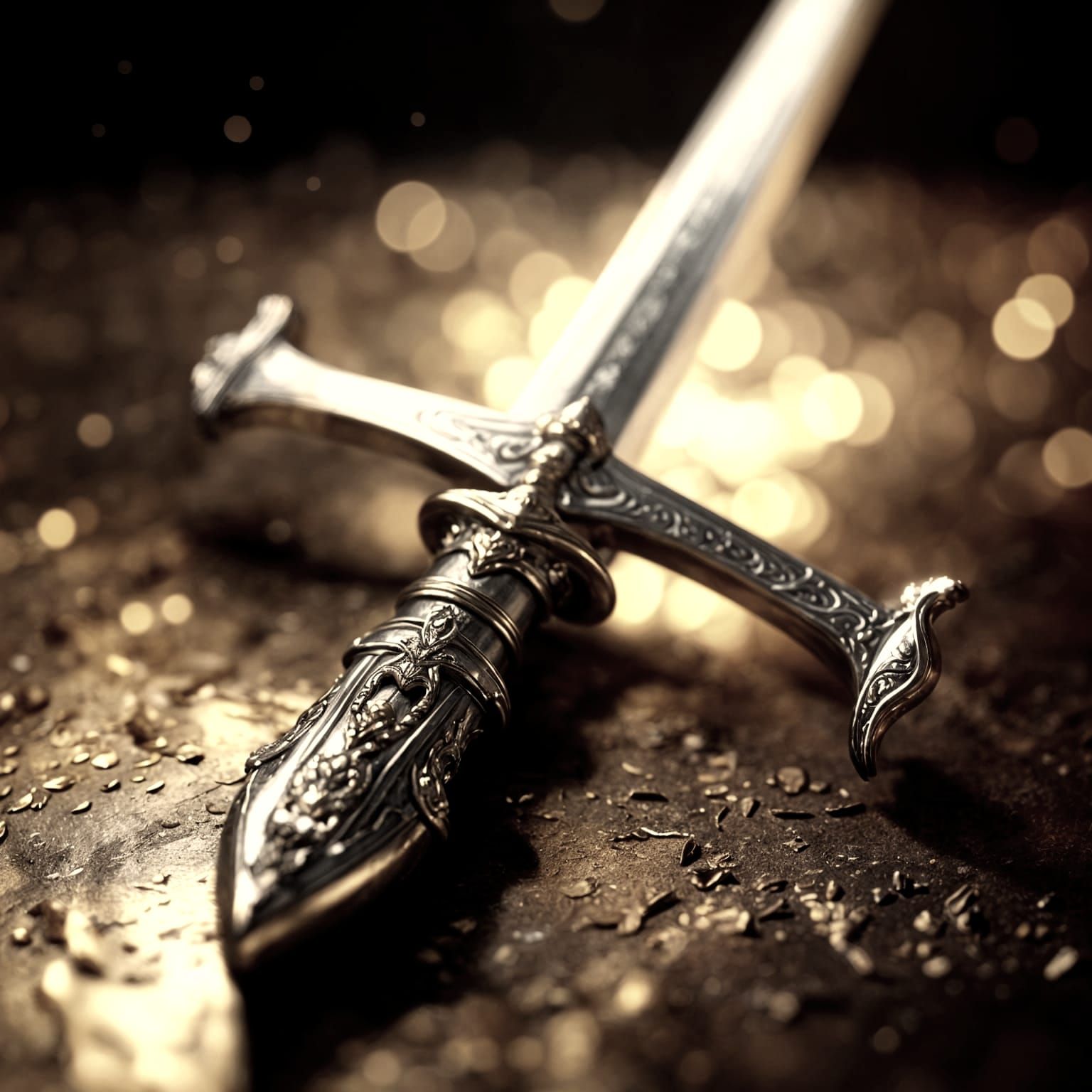 Sword of Fiery Light in Golden Glory