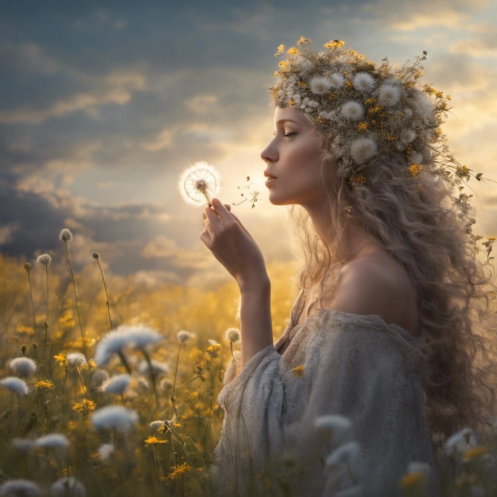 Goddess of the Meadows at Sunrise