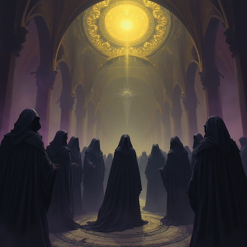 Mysterious Cultists Worship Dark Forces in a Haunting Realm