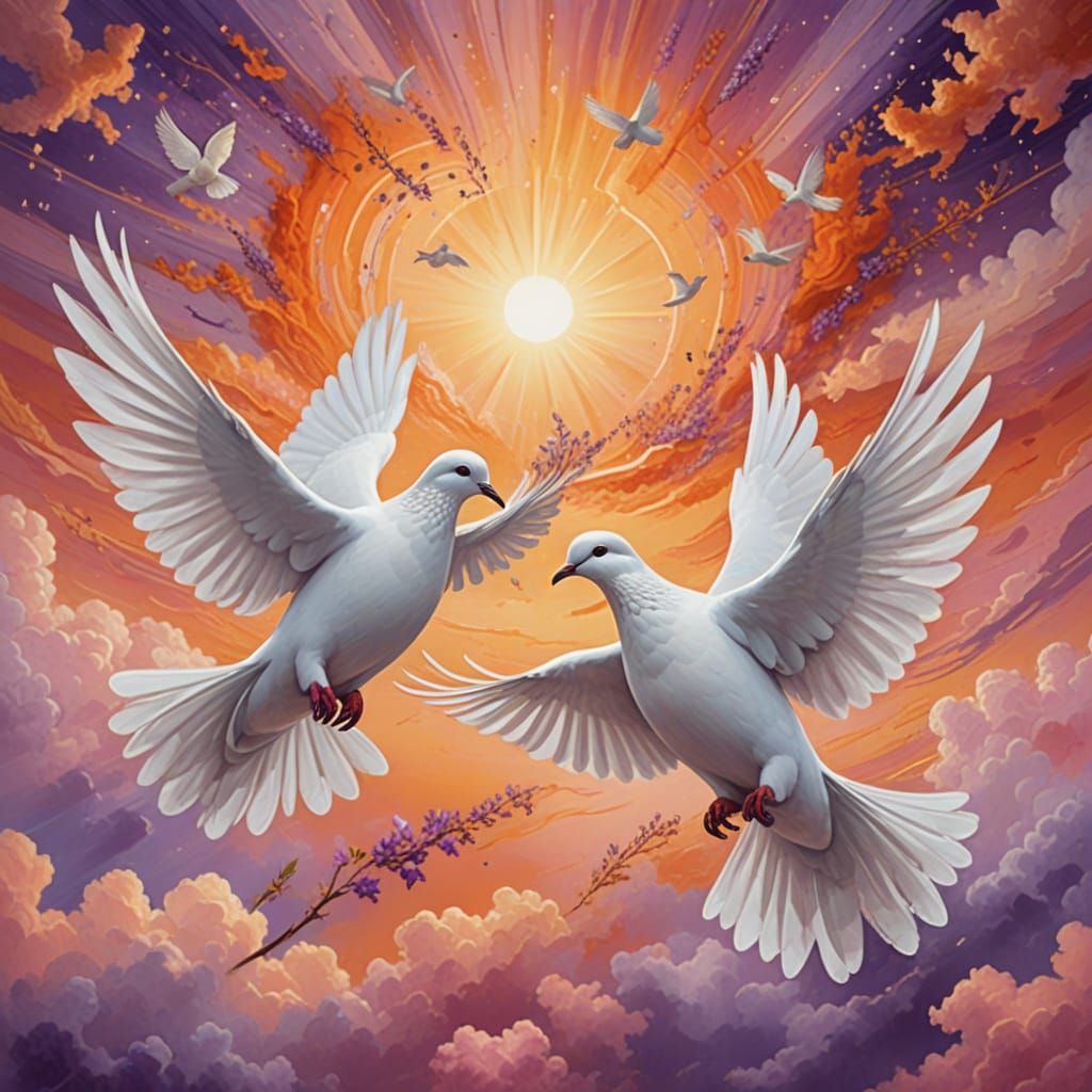 Two Doves in Cosmic Harmony