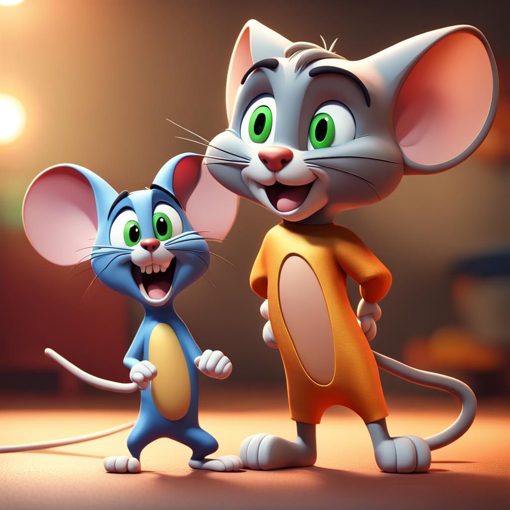 Tom and Jerry: 3D Digital Art Concept