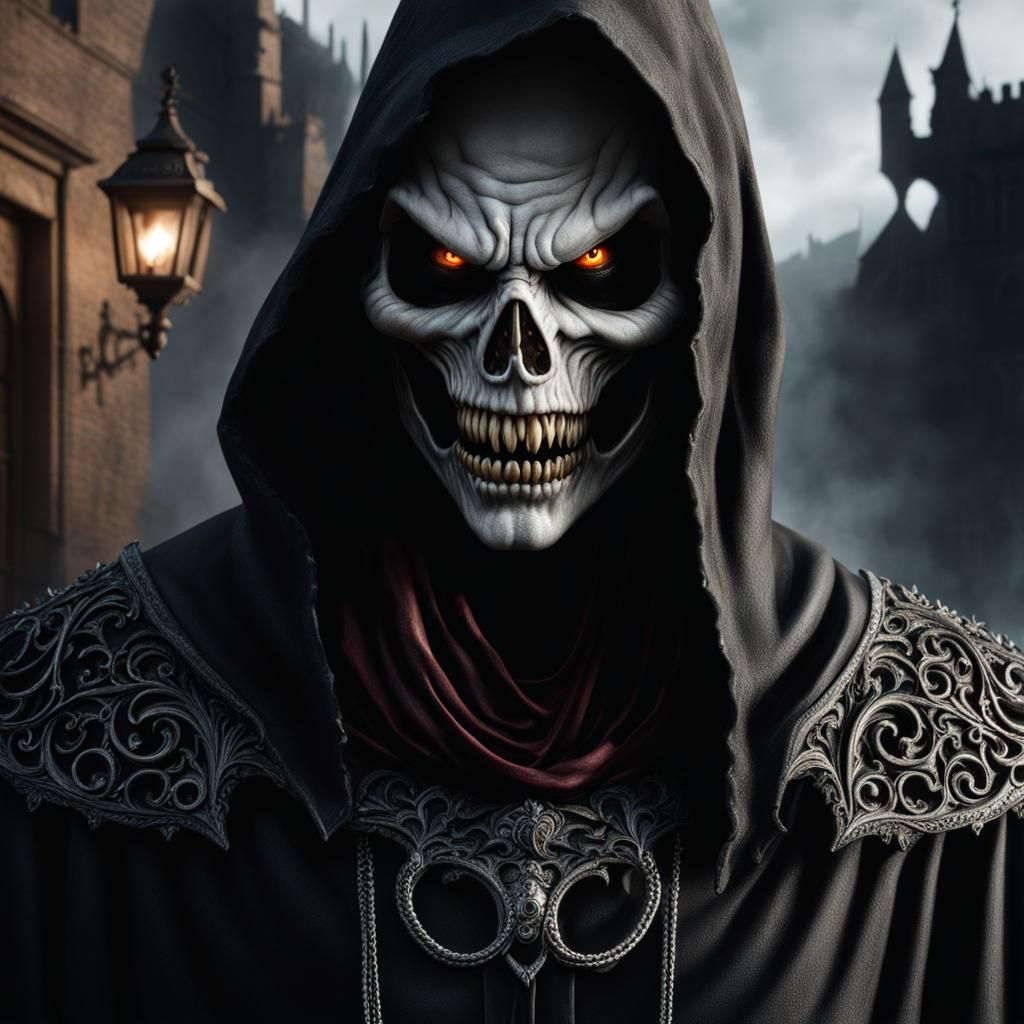 Hyperrealistic Ghoul Portrait in Detailed Matte Painting