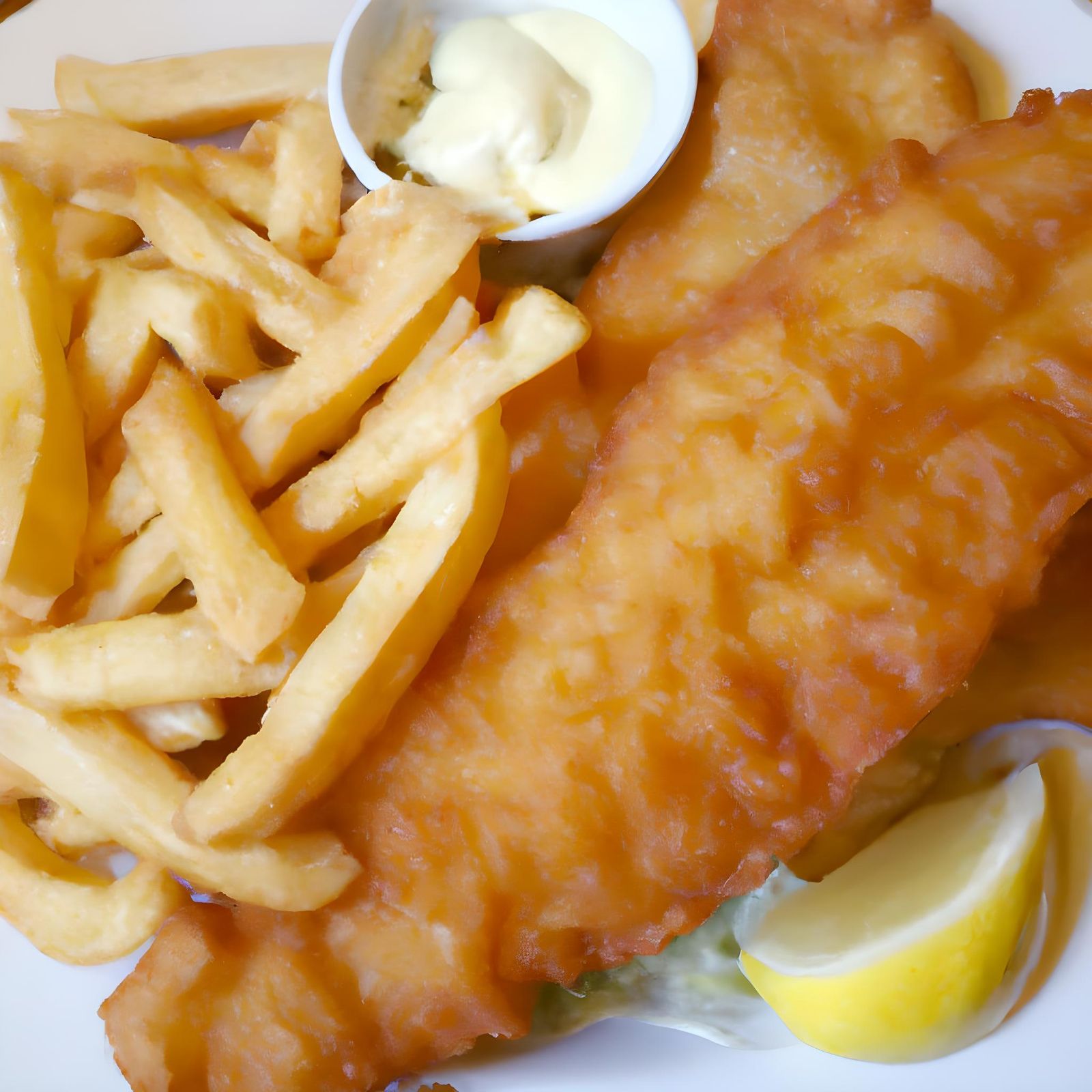 Classic British Fish and Chips Dish