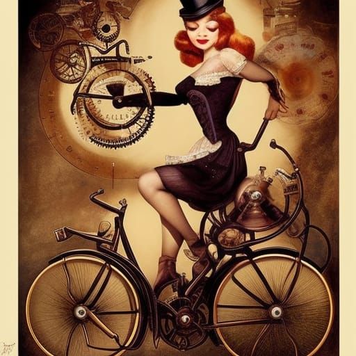 STEAMPUNK BIKE GIRL 9