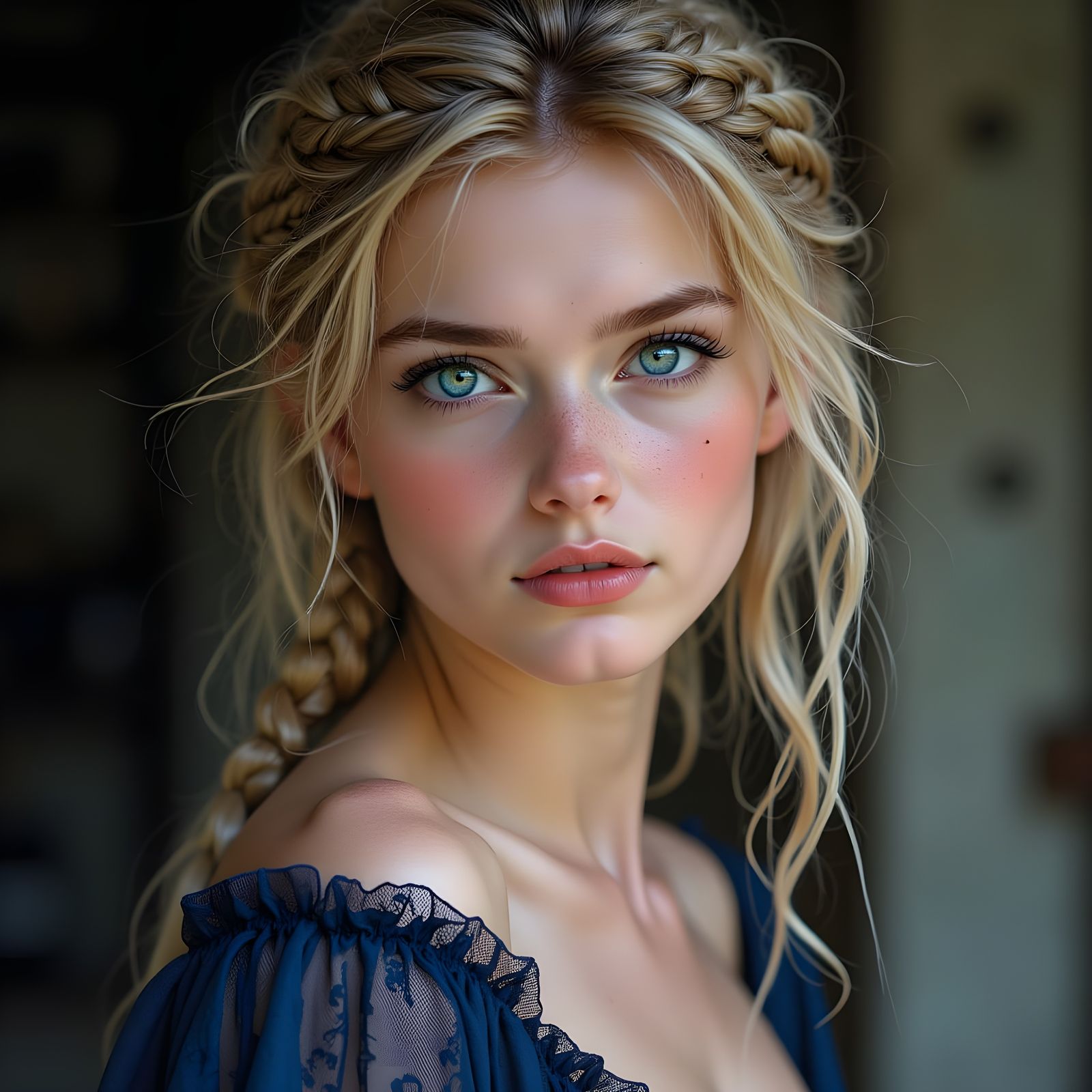 Norse Goddess Portrait in Ethereal Fantasy Style