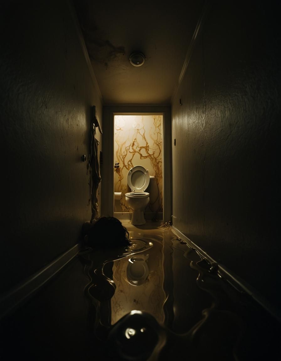 surreal scary horror toilet