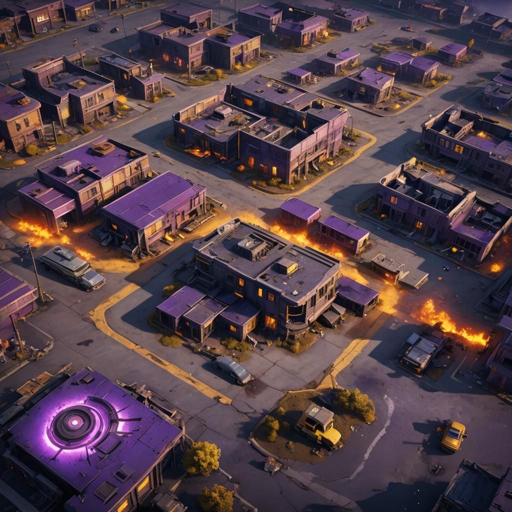 Nuketown Map in Andromeda Galaxy: Dark Fantasy Art