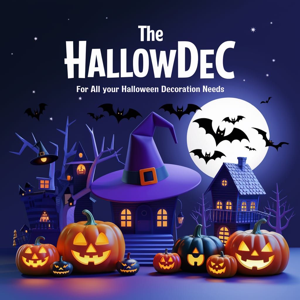 Whimsical 3D Halloween Decoration Advertisement