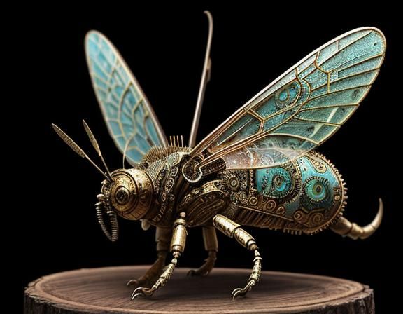 Steampunk Insect Specimen Display, Victorian Era Style