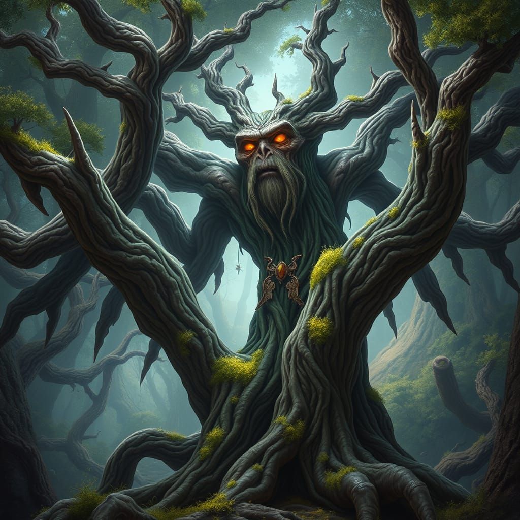 Treant Guardian of Ancient Forest: Fantasy Art Masterpiece