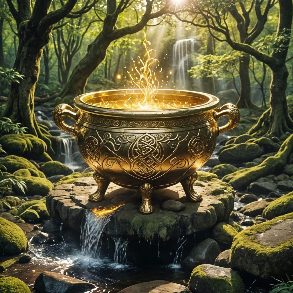 Magic Cauldron in Mythical Forest