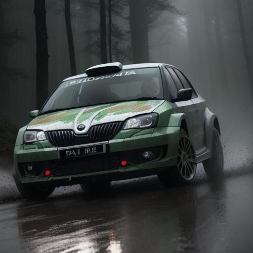 Skoda fabia r5 rally car