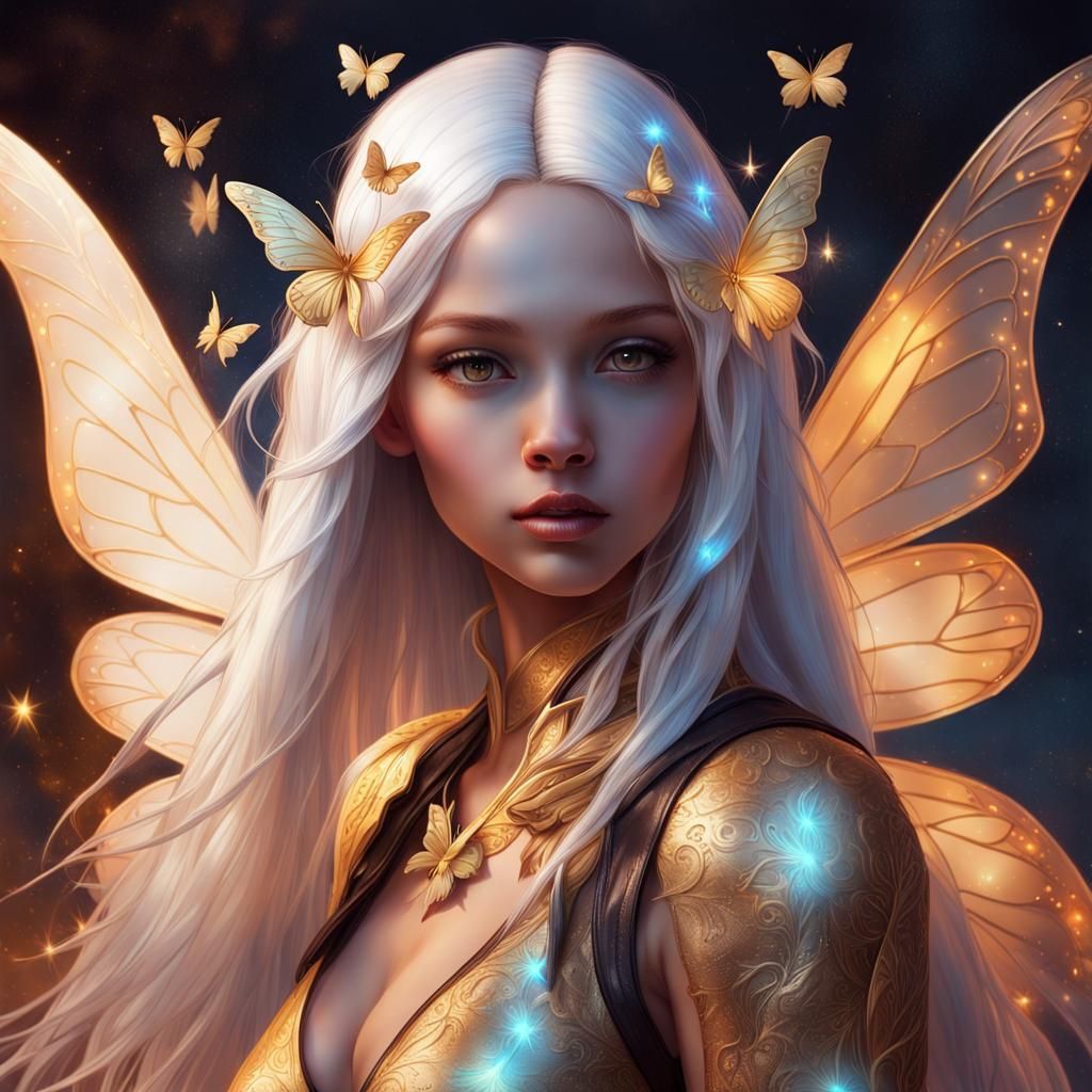 Fairy Girl Portrait in Astral Style
