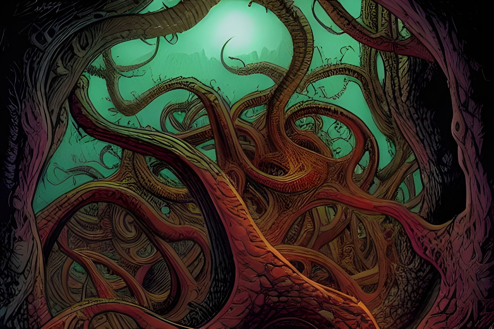 Eldritch Muck in Comic Book Art Style