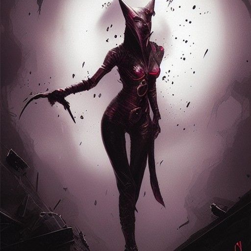 Sinister Killer Queen Portrait in Fantasy Art Style