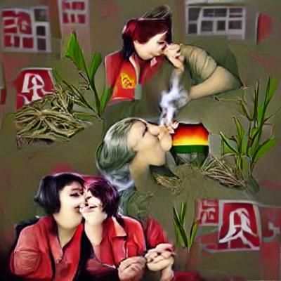 Communist Lesbians Smoking Marijuana: A Rebel Image