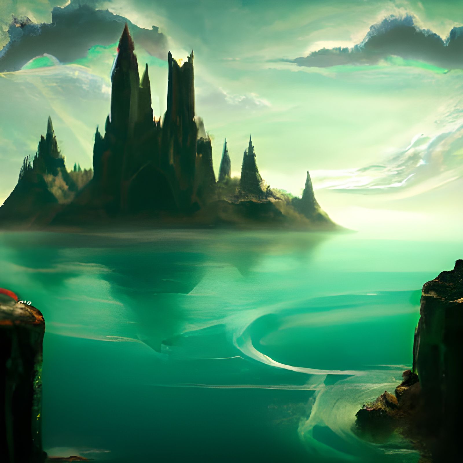 Epic Green Ocean Near Divine City