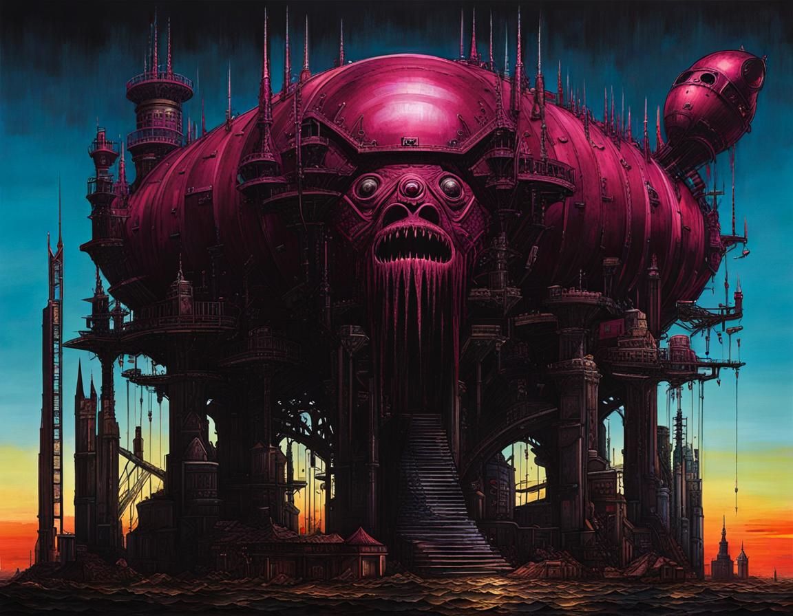 (portrait, (crenellated biopunk-bridesmaid ((MONSTER Wadim K...