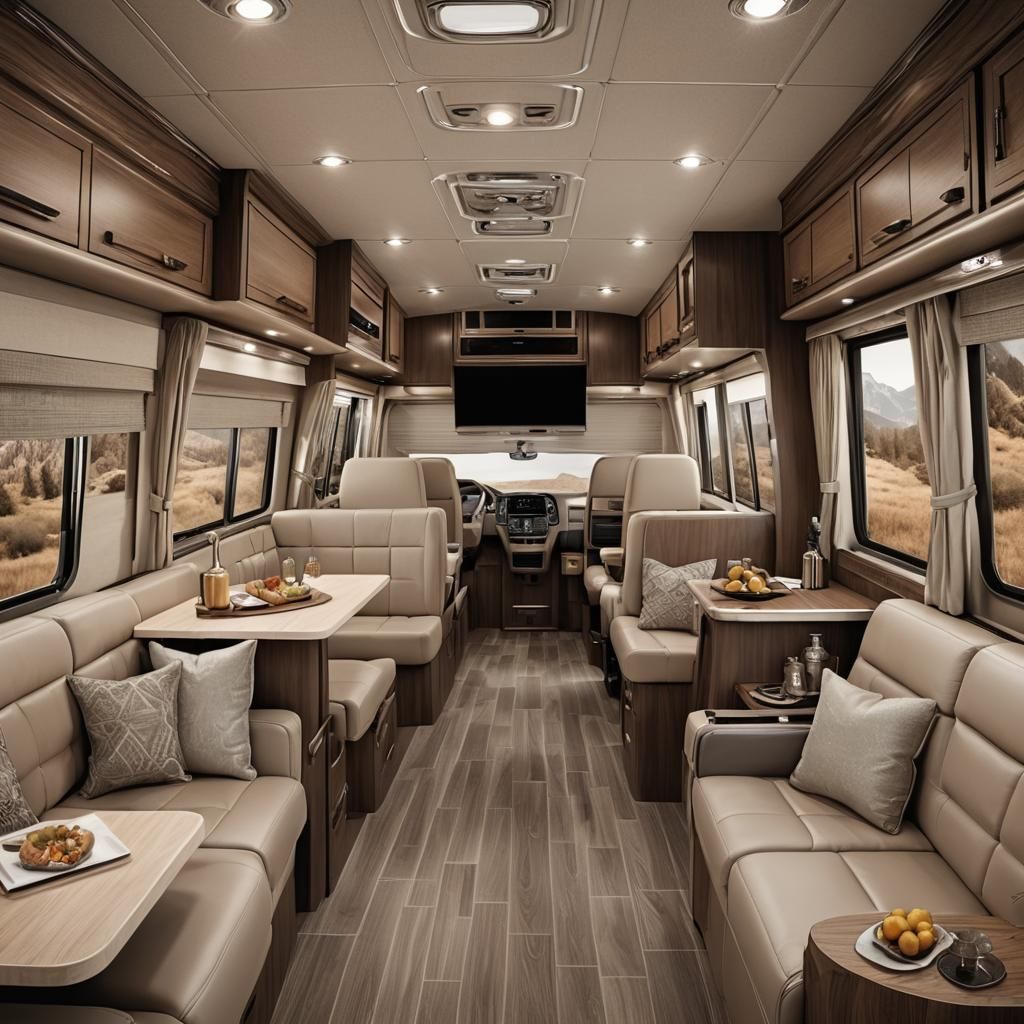 Cozy Camper Van Interior in Soft Natural Light