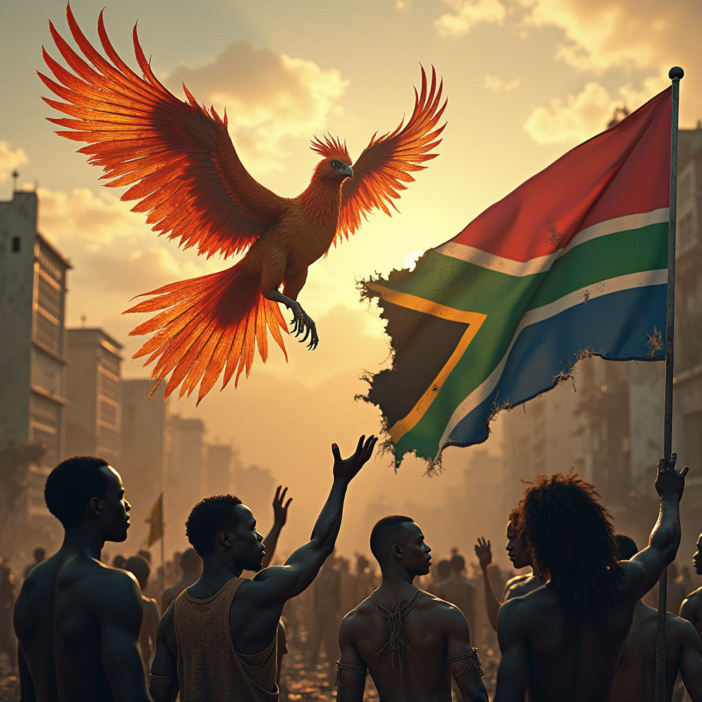 Phoenix Rises Over South Africa in Fantasy Art