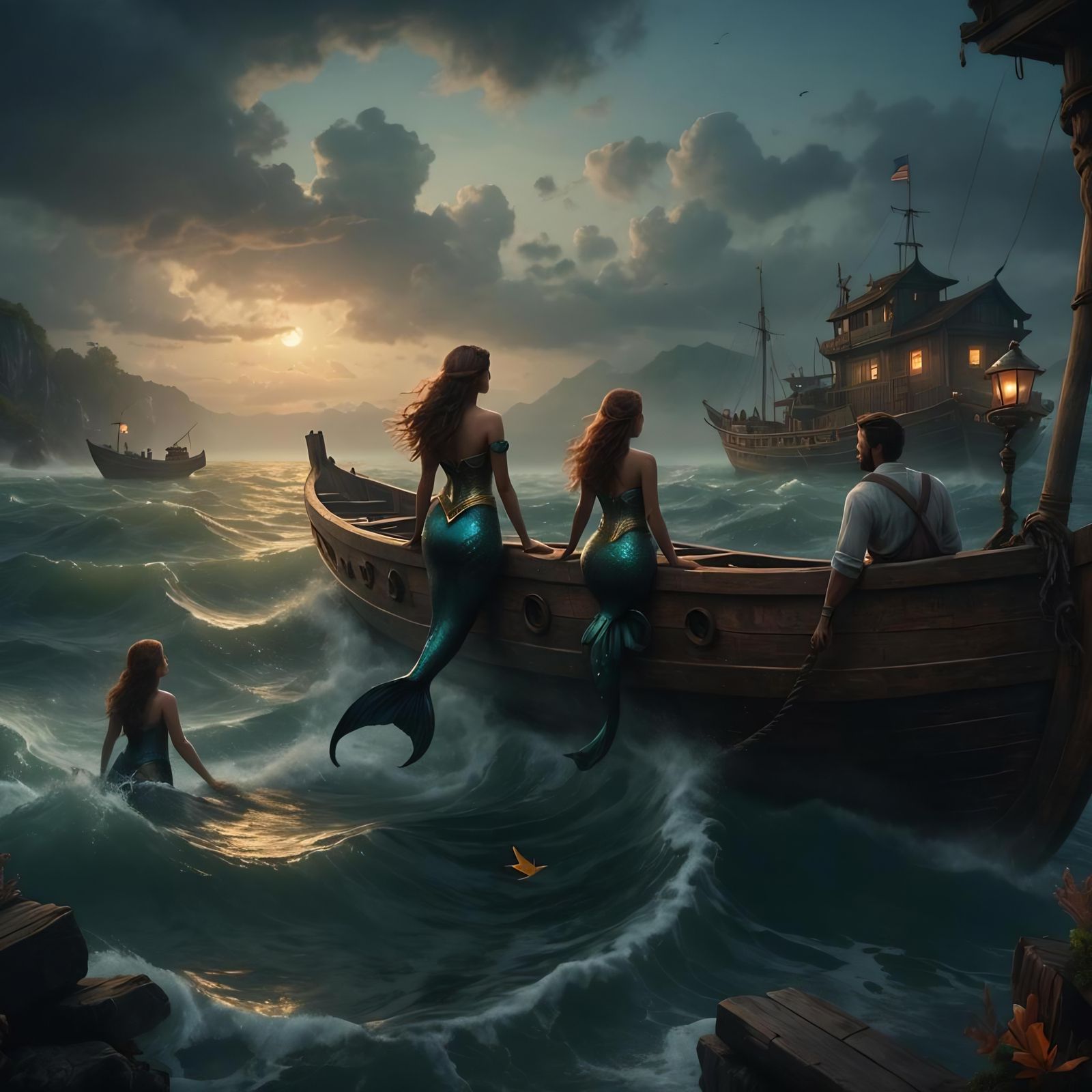 Deadly Mermaids Lure Men at Dawn