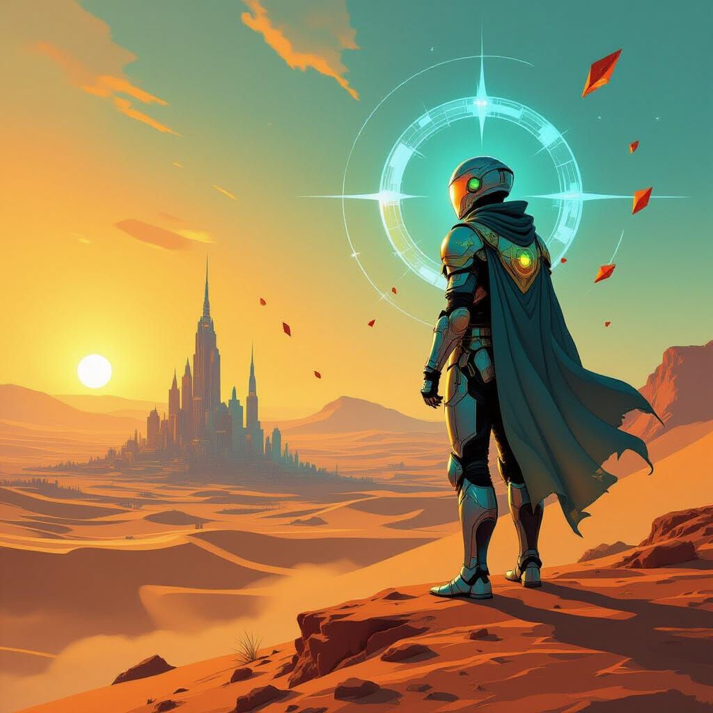 Chrono Warden Guardian of Mars City Overlook