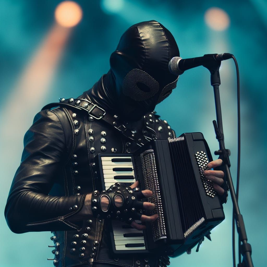 Musician Playing Melodica on Dreamlike Stage