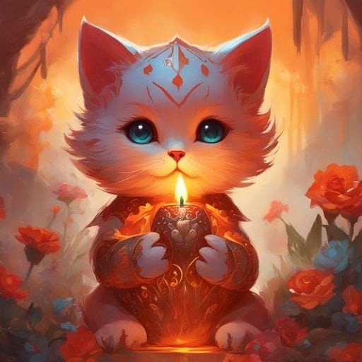 kitten Dia de los muertos !!