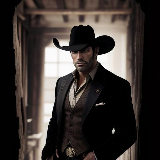 Handsome Cowboy Generated by AI