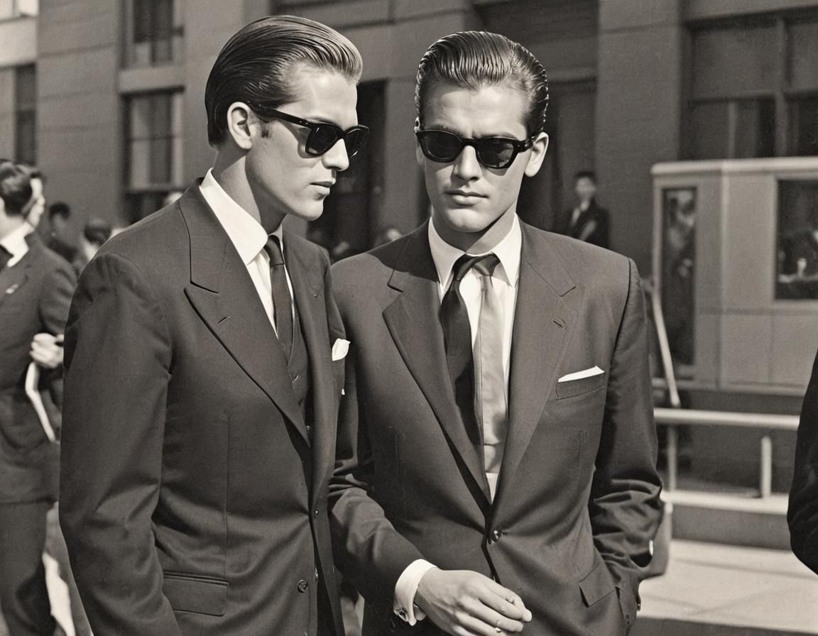 Stylish 1960s High School Boy in Tuxedo