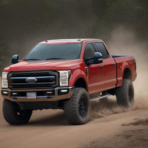 Red 2000 F-250 Off-Road Concept Truck