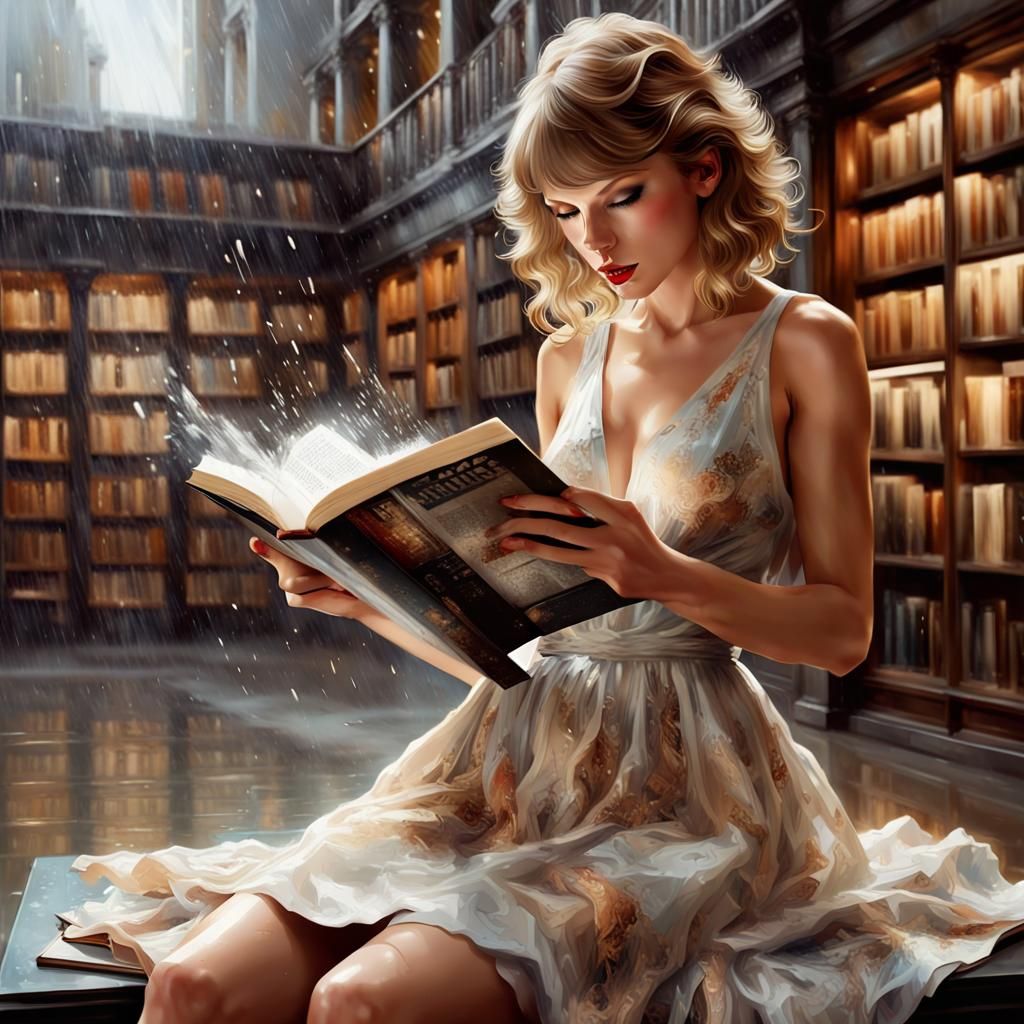 Taylor reading a book