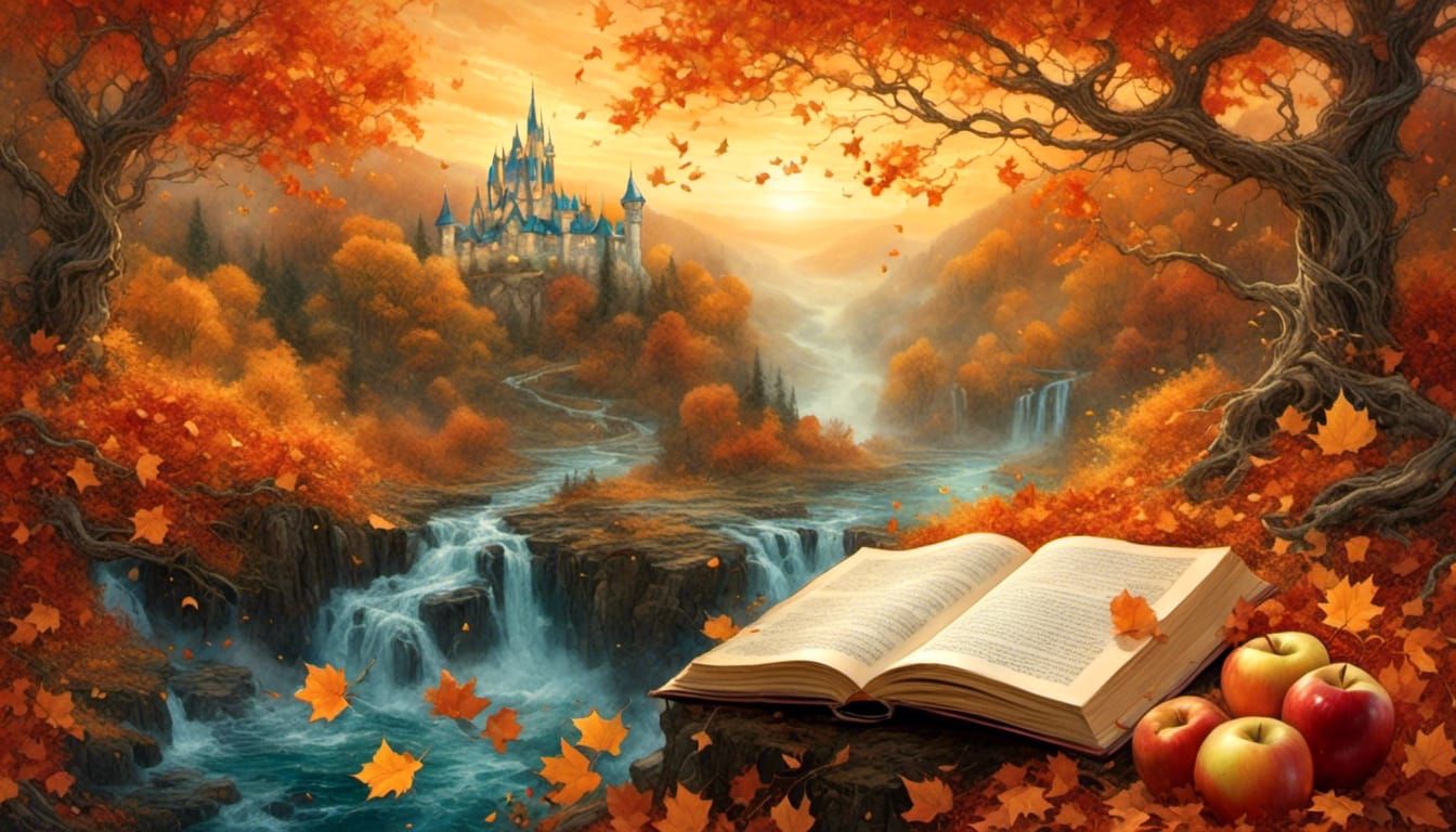 Ethereal Fantasy: Leaves Become Book Pages
